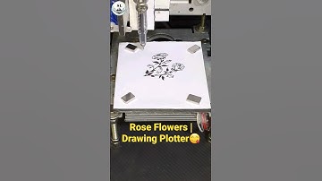 Beautiful Rose Flowers 🌹 | Drawing CNC Pen Plotter😋#srilanka #plotter  #cnc  #flowers  #drawing