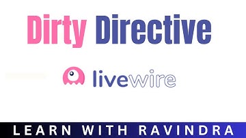 Dirty Directive in livewire laravel | Dirty State in livewire #laravel #livewire