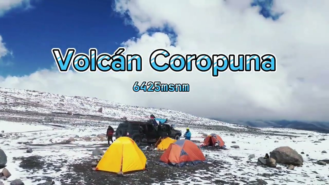 volcán coropuna, grietas y penitentes