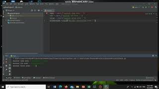 Contoh Program inputan sederhana python menggunakan Phycharm