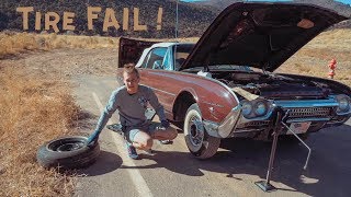 62 Thunderbird through USA! Tire FAIL!