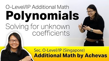 Practice How To Solve Unknown Coefficients In A Polynomial With Ms Janice | Additional Math