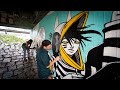 Painting Black & White MURALS in Vienna