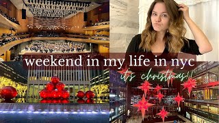 NYC VLOG | christmas decorations, orchestra concert, hair tutorial no one asked for, book talk