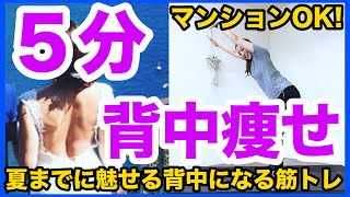 【毎日５分】背中の贅肉をみるみる燃やす筋トレでダイエット！【痩せるダンス】＃家で一緒にやってみよう