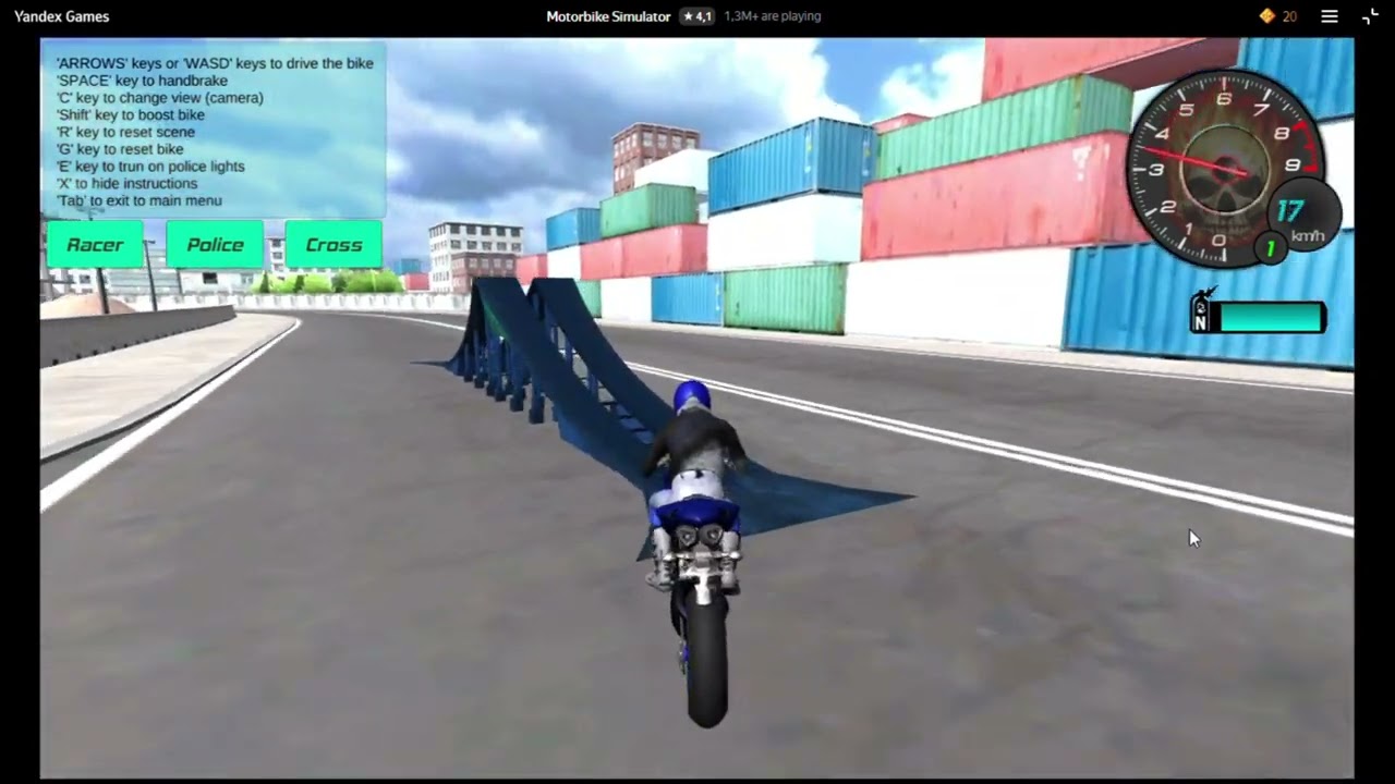 MOTORBIKE SIMULATOR , RACER , LEVEL 04 , YANDEX GAMES YouTube
