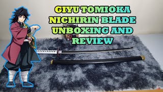 TOMIOKA GIYU NICHIRIN BLADE UNBOXING AND REVIEW (DEMON SLAYER)