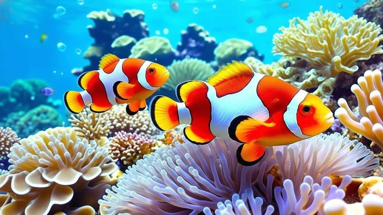 The Best 4K Aquarium - Dive Into The Mesmerizing Underwater Realm, Sea Jellyfish, Coral Reefs .
