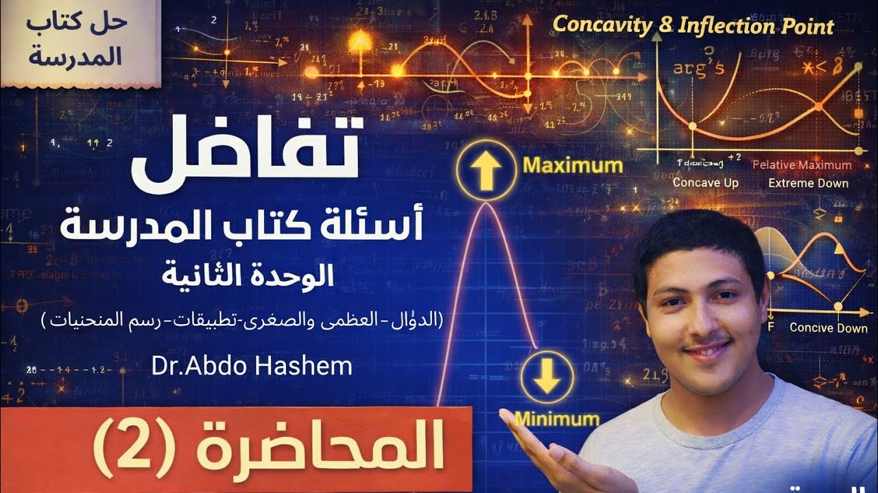 شرح جميع اسئله كتاب الوزارة تفاضل الوحدة الثانية الصف الثالث الثانوي 2026 ج4 تطبيقات علي القيم