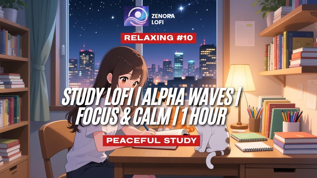 [Relax Study Work #2]Peaceful Study – 1 Hour Alpha Waves Lofi | Calm ...
