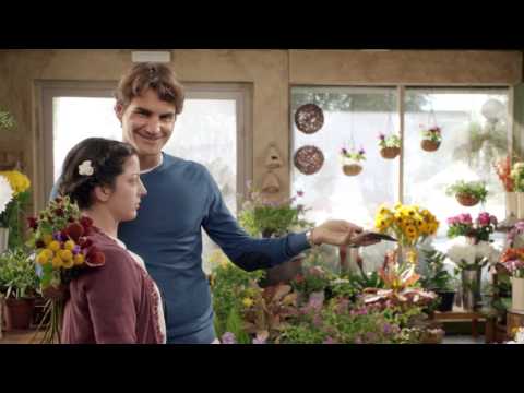 Roger Federer im Blumenladen - Credit Suisse Bonviva