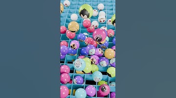 “Each Drop = New Face, More Satisfying 😌💥 #oddlysatisfying #asmr #animation #loop #balldrop