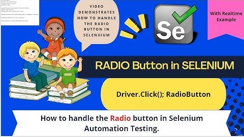 How to automat the Radio Button in selenium automation testing