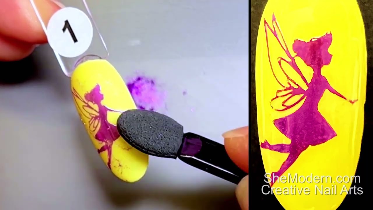 Fairy Chrome Stamping nail Art Design Demo with How-To Tutorial