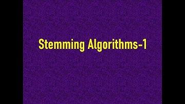 Stemming Algorithms-1 || Information Retrieval Systems || IRS