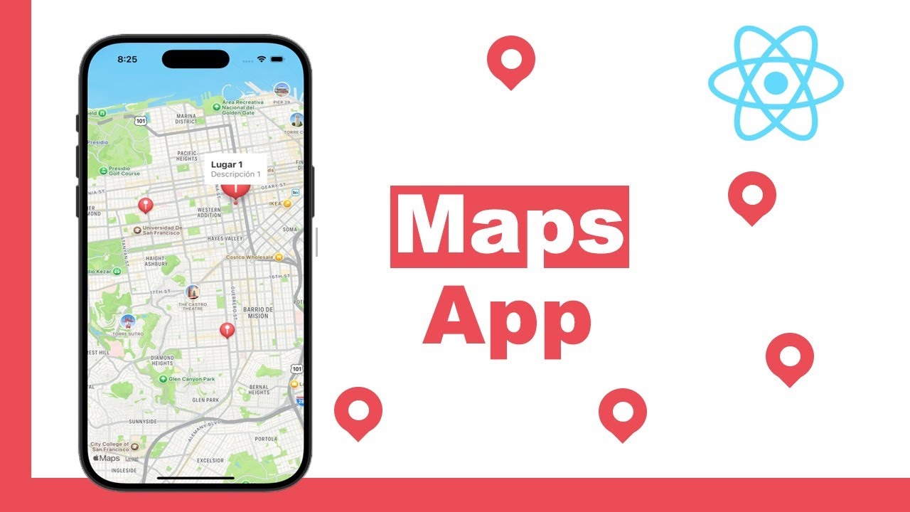 React Native Google Maps App - YouTube