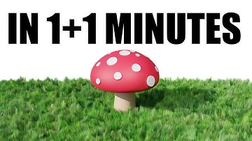 How to create a toadstool mushroom in 1+1 Minute in Blender Tutorial