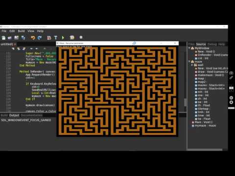 Monkey 2 - Recursive Backtracking 2d Maze and Code