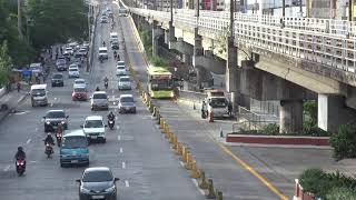 File footage - EDSA Cubao, MRT, buses (Quezon City; 07-18-2020) HD