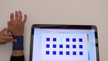 Fabric tactile sensor array --  wrist cuff; cross-talk reduction