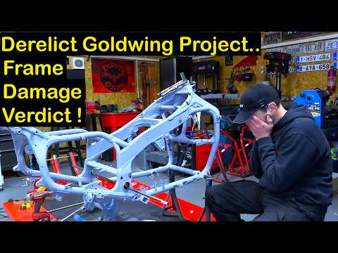 Derelict Goldwing, Day 38, "Frame Damage?"  The Verdict !