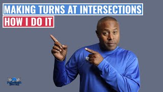 Making Turns On A Motorcycle At An Intersection