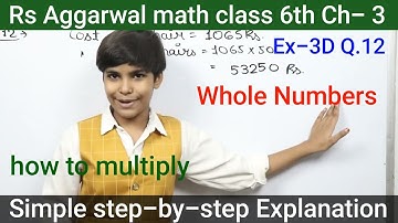 Rs Aggarwal - Exercise 3D - Question Number 12 - Whole numbers Class 6 - basic math glory