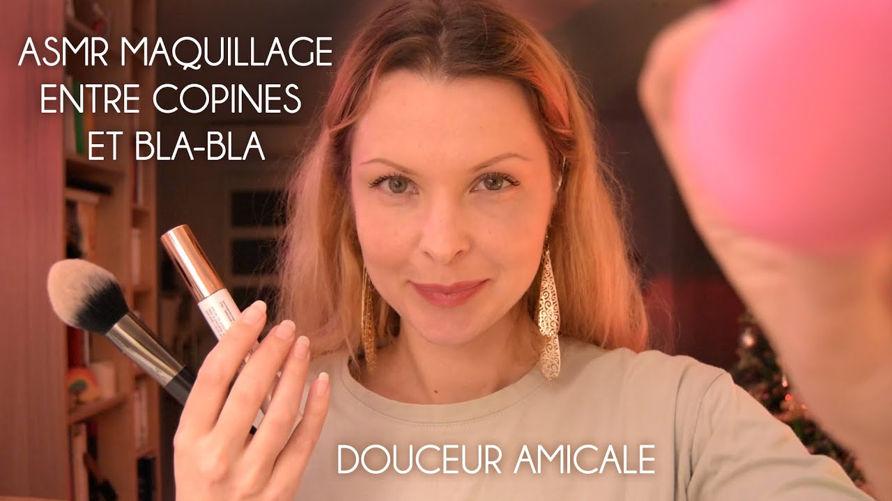 ASMR français roleplay Make-up avec mon MAQUILLAGE + beaucoup de chuchotements