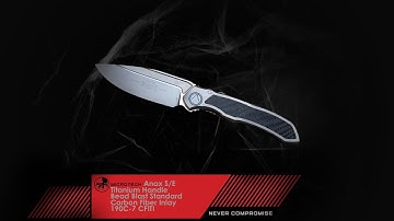 MICROTECH  Anax S/E Titanium Handle Bead Blast Standard Carbon Fiber Inlay 190C-7 CFITI