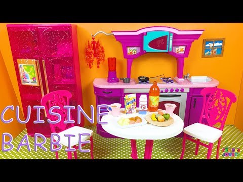 Cuisine Rose de barbie- Cuisine Réfrigérateur Jouet pour Poupée barbie-  Barbie kitchen- Toy kitchen 