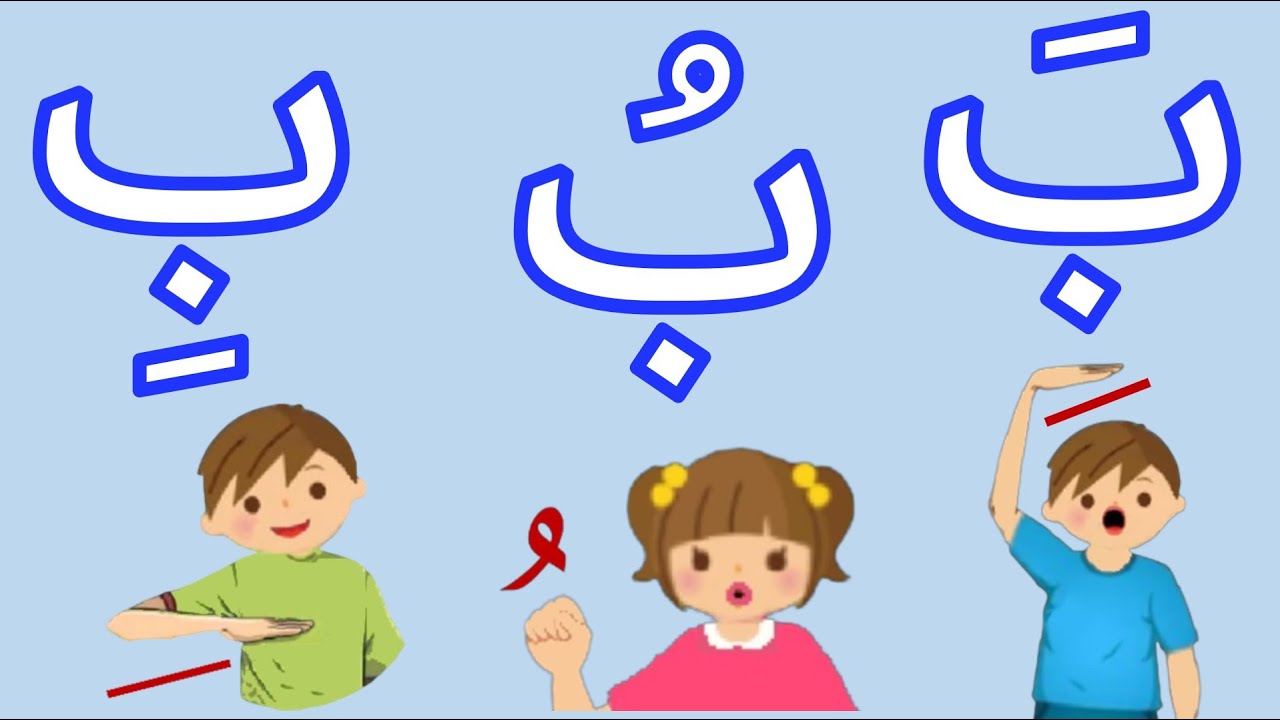 How To Pronounce? Arabic Letter ( ِبَ,بُ, ب ) for Kids ! تعليم نطق حرف ...