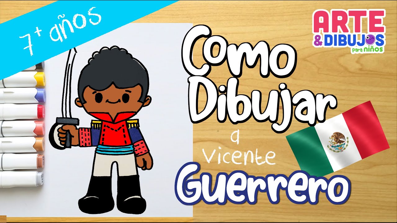 Como dibujar a Vicente Guerrero | Independencia de México | Arte y Dibujos  para Niños - YouTube