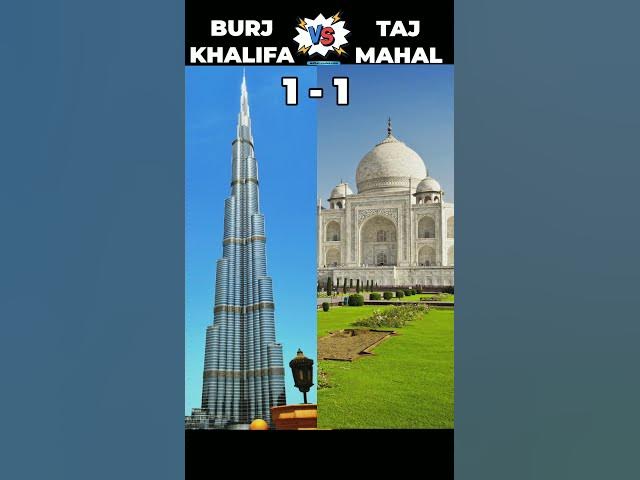 Burj Khalifa vs Taj Mahal ❓ #shorts #youtubeshorts #short #tajmahal #burjkhalifa #trending #viral