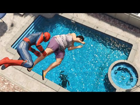 GTA 5 Water Ragdolls | SPIDERMAN Jumps/Fails Ep.27 (Euphoria physics | Funny Moments)