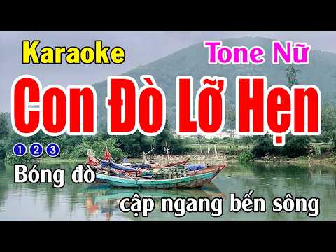 Con Đò Lỡ Hẹn Karaoke Tone Nữ - Nhạc Sống - Nhật Dũng KB