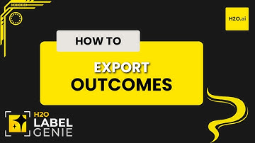 Exporting the Outcomes | H2O Label Genie Starter Track - Part 5