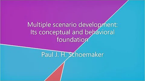 Multiple scenario development: Its conceptual and behavioral foundation. By Paul J. H. Schoemaker