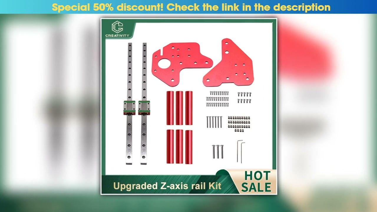 Deal Dual Zaxis Linear Rail Guide Kit MGN12C with Fix Plate Mount Bracket for Ender33S Ender 3