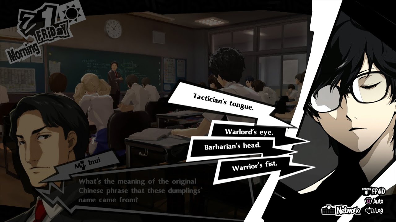 Persona 5 Royal Question 7/1 What's the meaning of the Chinese