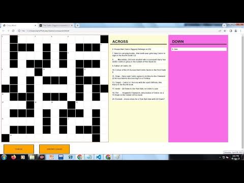 Crossword Puzzle | HTML | JS | CSS - YouTube