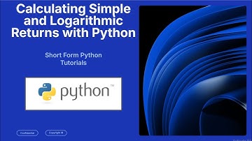How to Calculate Stock Returns in Python | Simple and Logarithmic (in 60 seconds)