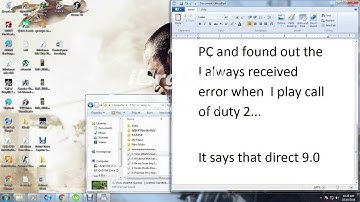 How to Play Call of Duty 2 when Direct X9 0 Error is Received