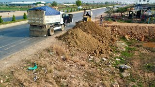 New Project, Pouring 19M plots of land, 18M 100% Full By Bulldozer & Dump Truck 5Ton