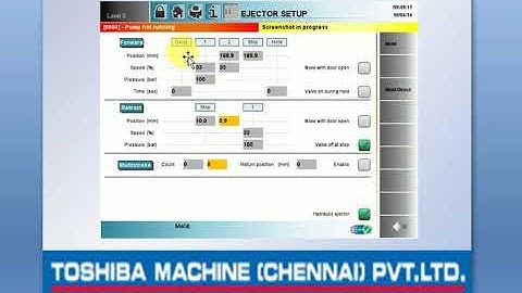 # EJECTOR SET UP PAGE (11)# PLC TOSHIBA INJECTION MOLDING MACHINE#