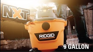 RIDGID HD09001 9 Gal. 4.25-Peak HP NXT Wet/Dry Shop Vacuum with Filter,  Hose and Accessories –