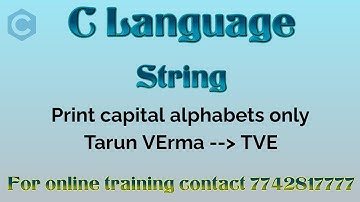 c program to print capital alphabets of string