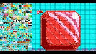 Growtopia Speed Art / Pixel Art - Ruby Block (Growtopia Level Editor) (+DOWNLOAD)