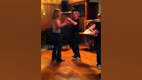 Myrelle, Taylor, Parker, and Alyssa at jitterbug lessons