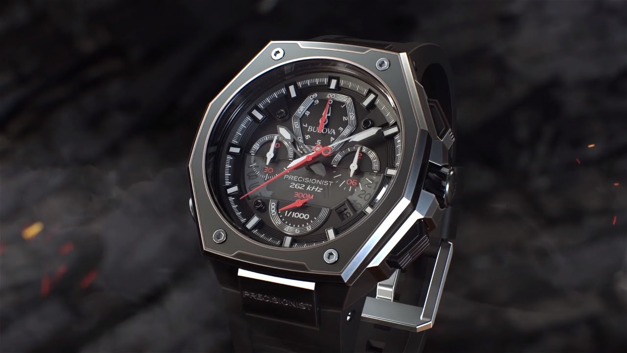 Bulova Diamond Watches for Men | Series X | Black Dial Rubber Strap