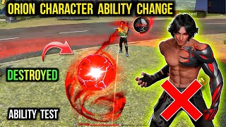 Orion Character Ability After Update | Free Fire Orion Character Ability Test - New Change